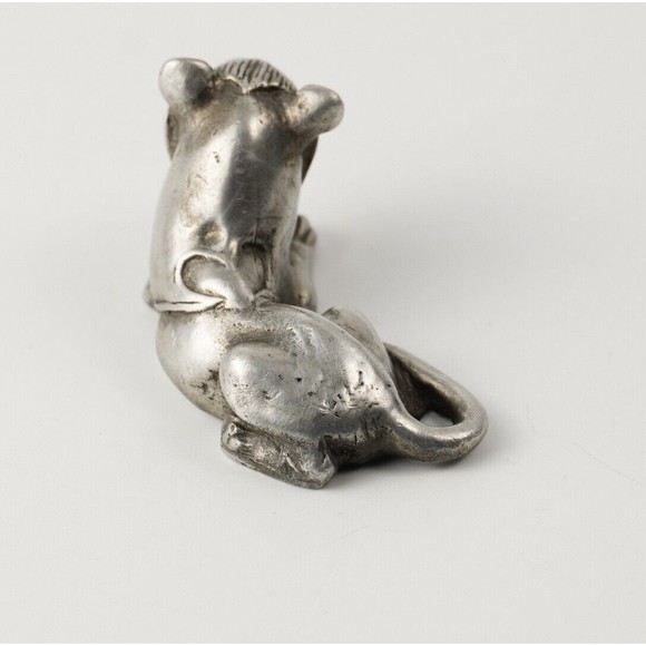 Metropolitan Museum Art 2" Pewter Egypt Lion Figurine 1976 MMA King Tut Exhibit - Picture 6 of 10